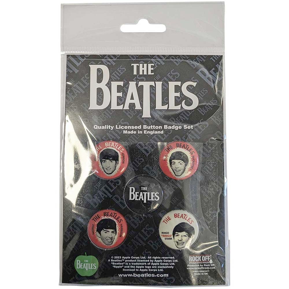 The Beatles - Vintage Portraits Badge/button - Set van 5 - Multicolours